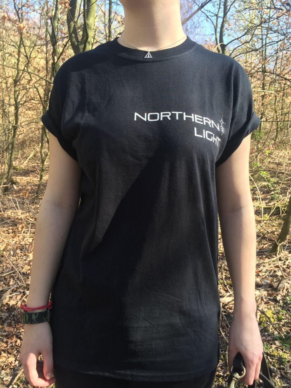 Northern Light Wolf T-Shirt (woman, front)